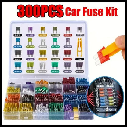 Car Fuse Kit, Car Fuse Circuit Detection Pen Tool, Multipurpose Car Blade Fuse Set with Box Clip Combination, Professional Car Repair Tool, Car Circuit Tester, Automotive Circuit Tester