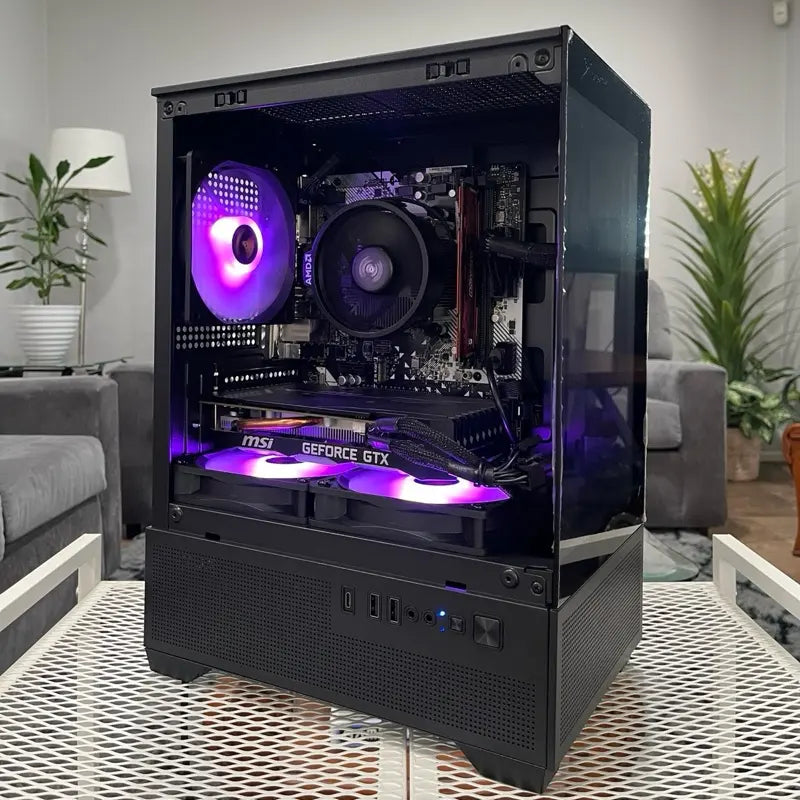 GTX 1660 6GB Graphics Card, Ryzen 5 2600 Processor, 8GB RAM | Black RGB Gaming Desktop PC