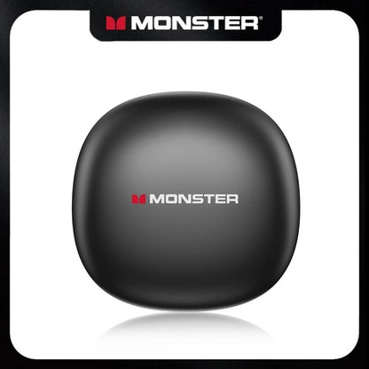 Monster Open-Ear Mic Headset, Wireless Earbuds, Secure Earhook Design, Mic Noise Cancelling, 100H Playtime, Bluetooth 6.0, Sweatproof, Lightweight, Comfortable, for Running, Workout, Cycling, Driving – Back to School, Perfect Gifts for Men & Women