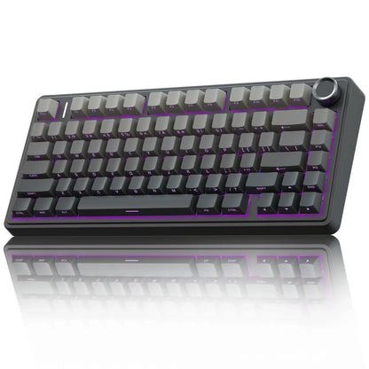 AULA F75 Pro Wireless Mechanical Gaming Keyboard - 75% Hot-Swappable, USB Rechargeable, RGB Backlit, PBT Side-Printed Keycaps, Multimedia Scroll Wheel, Ideal PC Accessories