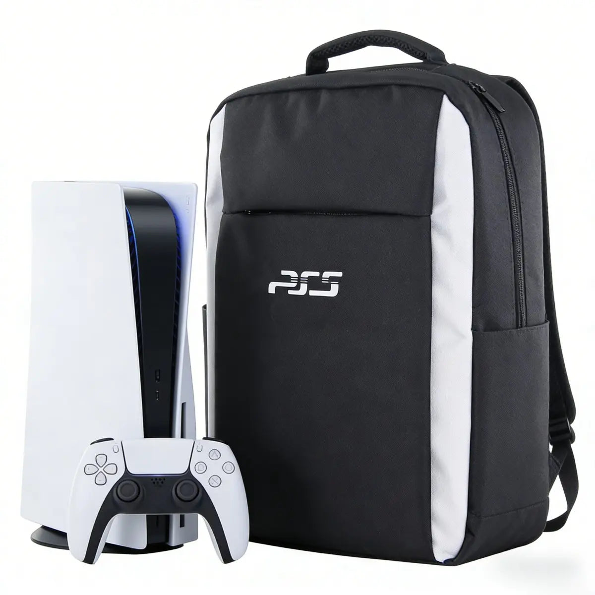 For Ps5 Travel Backpack for Console and Accessories, Compatible with Ps5/Ps5 Slim/Ps5 Pro, Large Capacity Storage for Console, Dual Controllers, Discs, and Headphones