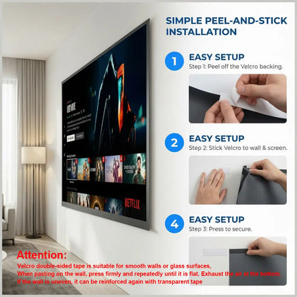 100-Inch 4K UHD Anti-Light Foldable Portable Projector Screen for Home Theater, Office, Classroom, and Outdoor Movie Projection - Optimal Clarity with Front View Design