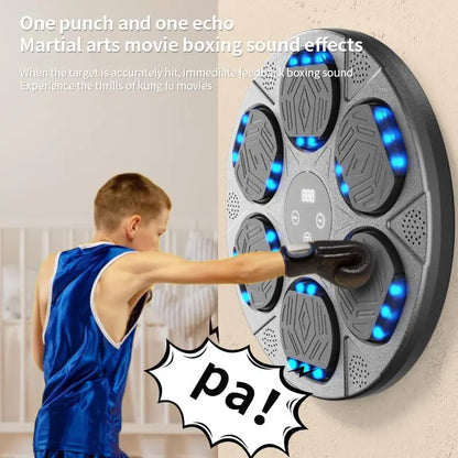 LED-Illuminated Electronic Punching Game for Kids - Wall-Mounted Boxing Target with Adjustable Speed and Volume, Ideal Fitness Toy for Home Sports and Holiday Gifts
