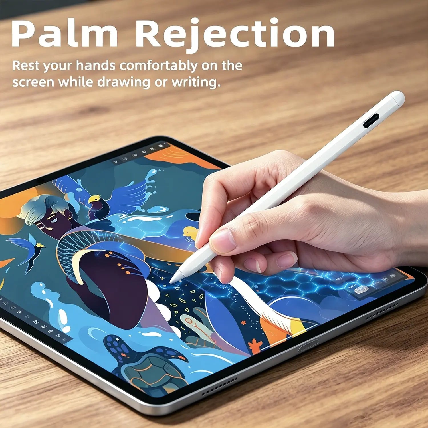Stylus Pen for iPad (6th-11th Generation) - Active Pencil Compatible with 2018-2025 iPad Pro (11"/12.9"/M4), iPad Air (3/4/5/M2/M3/M4), and iPad Mini (5/6/7) - Ideal Father's Day Gift