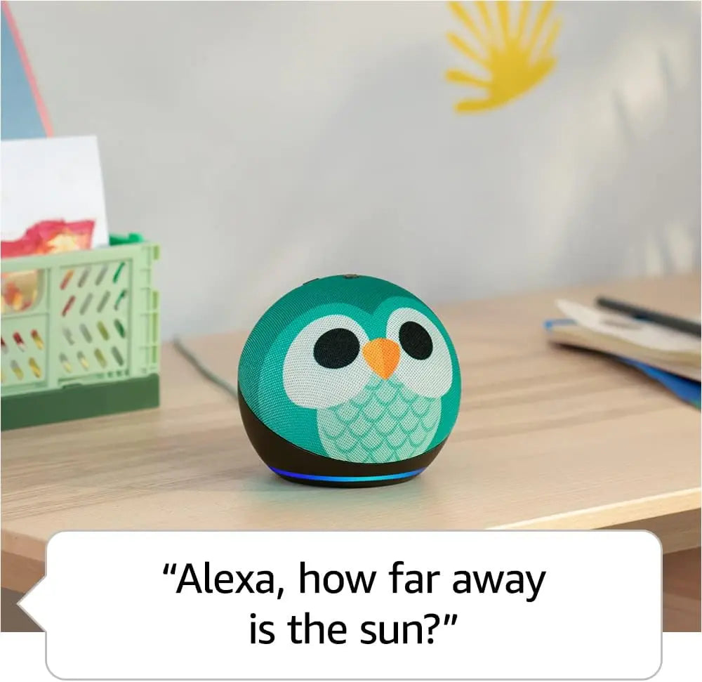Echo Dot Kids (5th Generation, 2022 Release) with Alexa - Owl Design