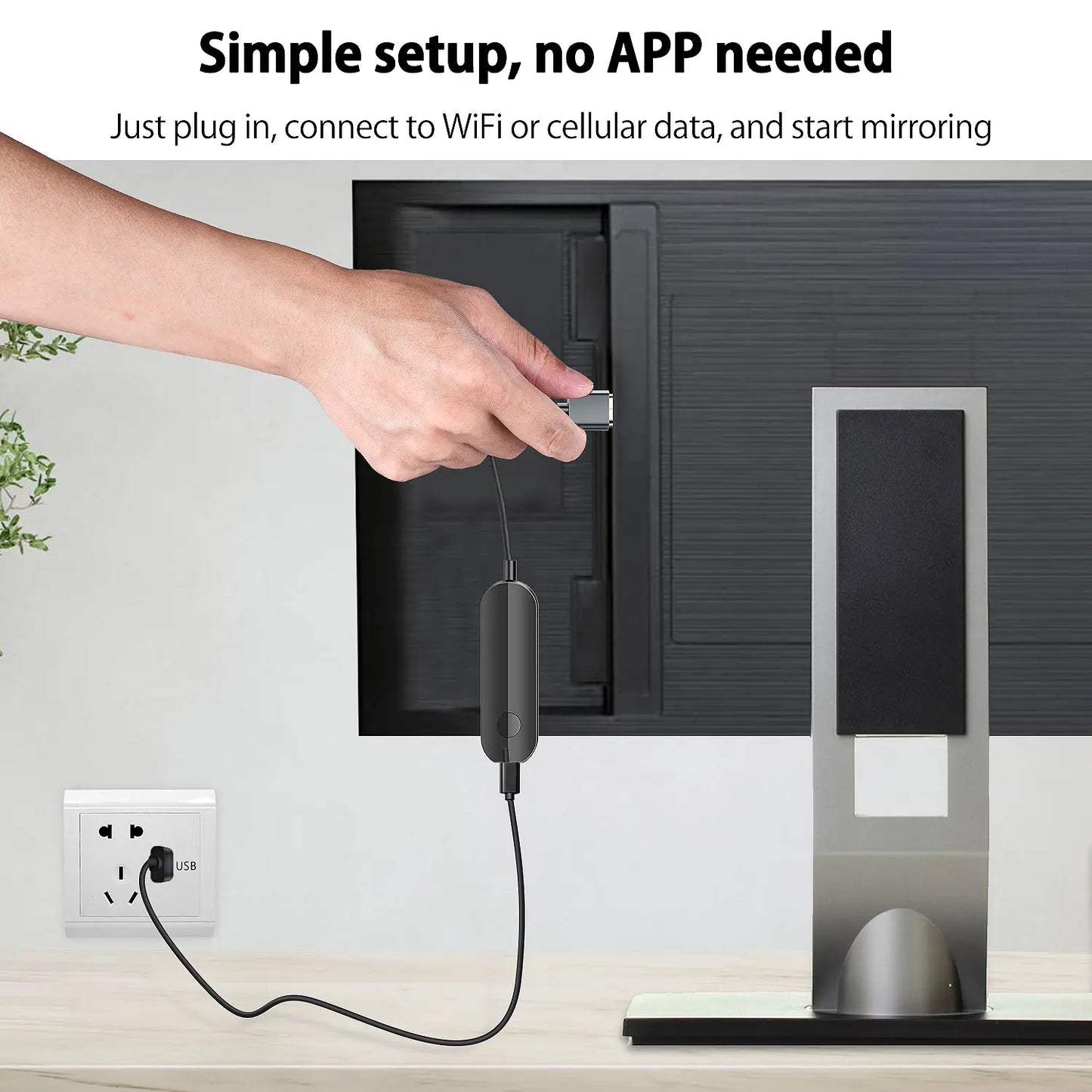 Ishare iOS Wireless HDMI Display Adapter - Streaming Device for All iPhone Models to TV, HD Video and Audio Sync, Supports YouTube and TikTok Mirroring, Not Compatible with Netflix
