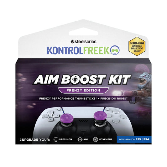 KontrolFreek Aim Boost Kit - Frenzy Edition for PlayStation 5 and PlayStation 4 Controllers | Performance Thumbsticks and Precision Rings Included
