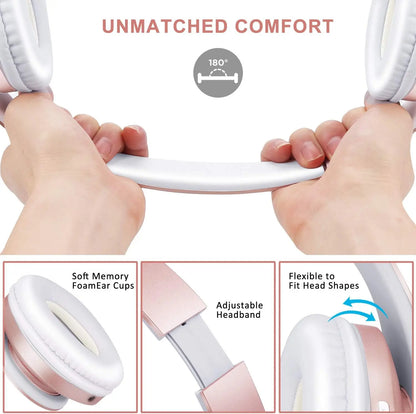 ZIHNIC WH-816 Wireless Bluetooth Over-Ear Headphones with Long Battery Life, Waterproof Design, and Foldable Sport Features for Comfortable Extended Use