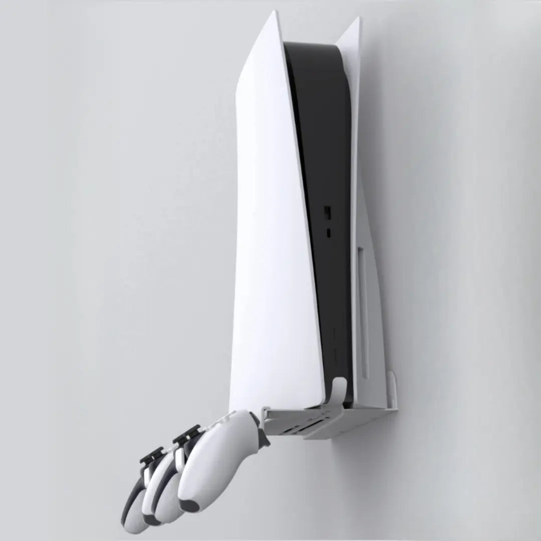 Vertical Wall Mount Stand for PS5 & PS5 Slim Console - Includes Controller Hook and Screw Fixing - Game Console Accessories