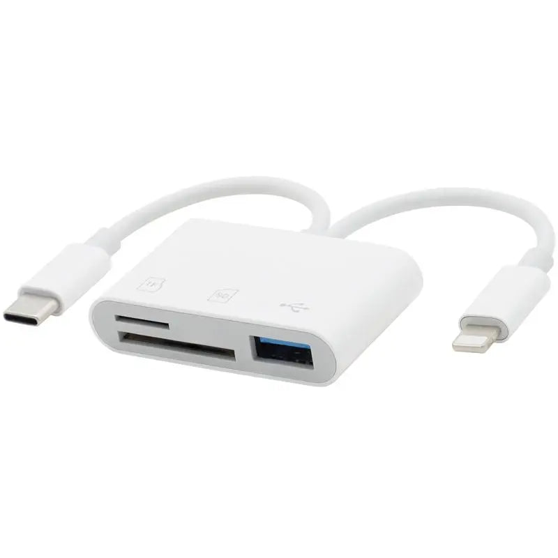 AIELOAR USB 2.0 Type-C Multi-Functional SD Card Reader for Mobile Devices and Cameras, Compatible with iPhone 13/14/15/16, USB-C Dongle and Memory Card Reader for Outdoor Photography