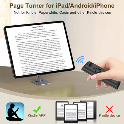 PUTARE Wireless Remote Control for TikTok Scrolling with Smartphone Holder Stand, Page Turner, and Camera Shutter for iOS and Android - Ideal Selfie Accessory and Upgraded Father's Day Gift