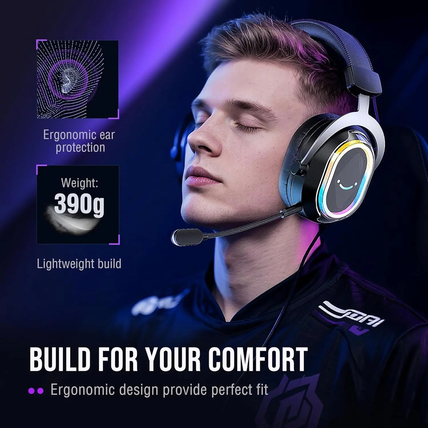 FIFINE Professional Streaming and Gaming Bundle: AM8Pro Microphone Kit, SC8 Audio Mixer, and H13 Headset