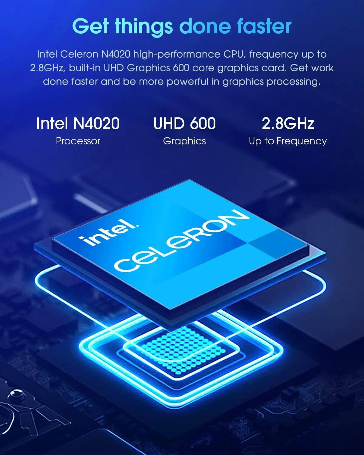 CHUWI Herobook Pro 14.1" Laptop - Intel Celeron N4020, 8GB RAM, 256GB SSD, Expandable to 1TB, Windows 11, 2K FHD IPS Display, Ultra Slim Design, Mini HDMI, 5G WiFi, USB 3.0, Webcam, TF Card Slot