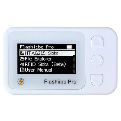 Flashiibo Pro NFC Emulator with 3000+ Saves, Unlimited Rewrite, Auto UID Regeneration, Rechargeable Battery, 1.4" OLED Screen, Compatible with Over 50 Nintendo Switch Games