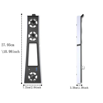 PS5 Slim Cooling Fan with LED Light, Silent USB Temperature-Controlled External Cooler for PS5 New Slim Console, Gaming Accessories Computer Peripherals