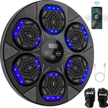 LED-Illuminated Electronic Punching Game for Kids - Wall-Mounted Boxing Target with Adjustable Speed and Volume, Ideal Fitness Toy for Home Sports and Holiday Gifts