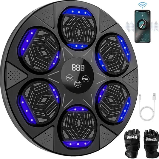 LED-Illuminated Electronic Punching Game for Kids - Wall-Mounted Boxing Target with Adjustable Speed and Volume, Ideal Fitness Toy for Home Sports and Holiday Gifts