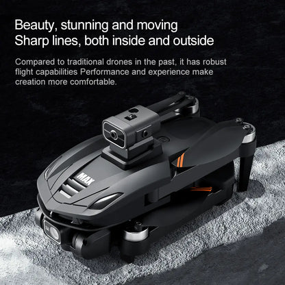2026 New!!!!! V168 Pro Max Drone, Equipped with Front 4K HD Camera, Brushless Motor, GPS Return, Gesture Control, 4.5Inch Screen Remote Control Quadcopter.360°Scrolling, Dual Lens, Foldable Design, Drone GPS.684 Inch Height,