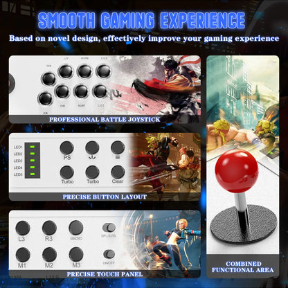 Nonbliep Wired Arcade Stick for PlayStation 5, PS4, PC, and Android - Featuring Programmable Functions, Turbo Mode, and 9.8FT Braided Cable