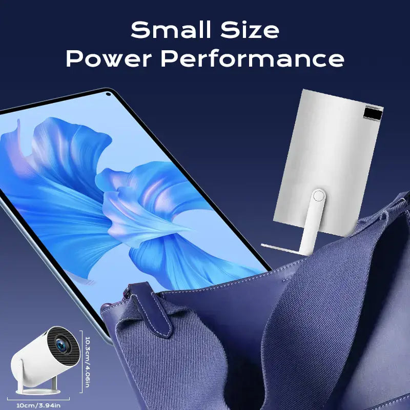 Hy300Pro+ Mini Projector with 290ANSI Lumens Auto Keystone Correction Dual-Band Wifi6 & Bluetooth 5.4 Android 14 1280X720P 4K Decode for Home Cinema Portable Movie Theater Gift - Audio 4K/1080P Support