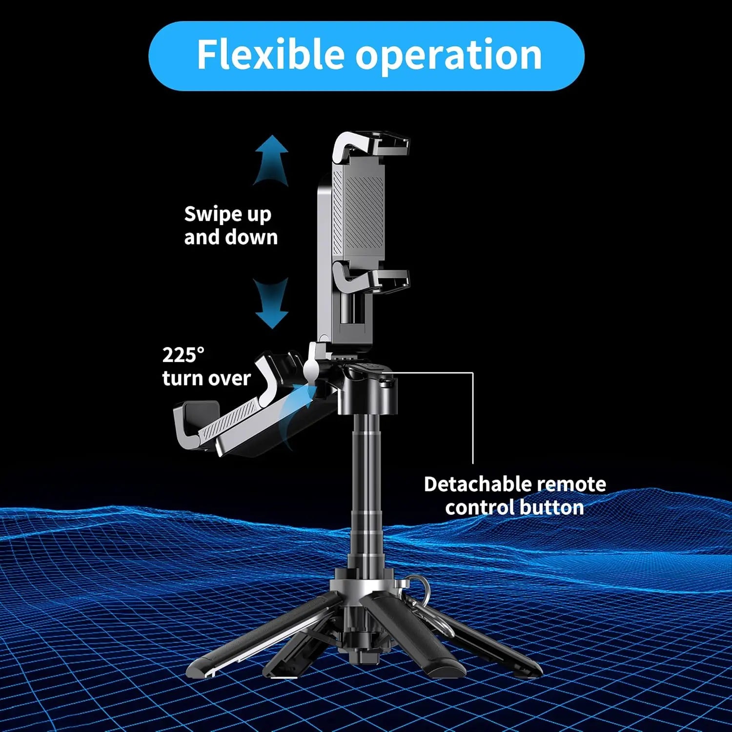 2026 5-in-1 Mini Wireless Selfie Stick - 360° Rotatable, Compact Design, Bluetooth-Controlled, 21.2-Inch Telescopic, Versatile Handheld Stabilizer, Phone Stand, and Tripod for Mobile Vlogging by Summerwins