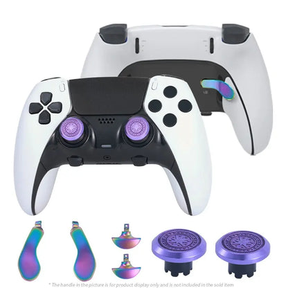 PS5 Edge Elite Wireless Game Controller with Metal Pattern Joystick and Premium Thumbstick Grips, Including Hardware Sliders and Accessories
